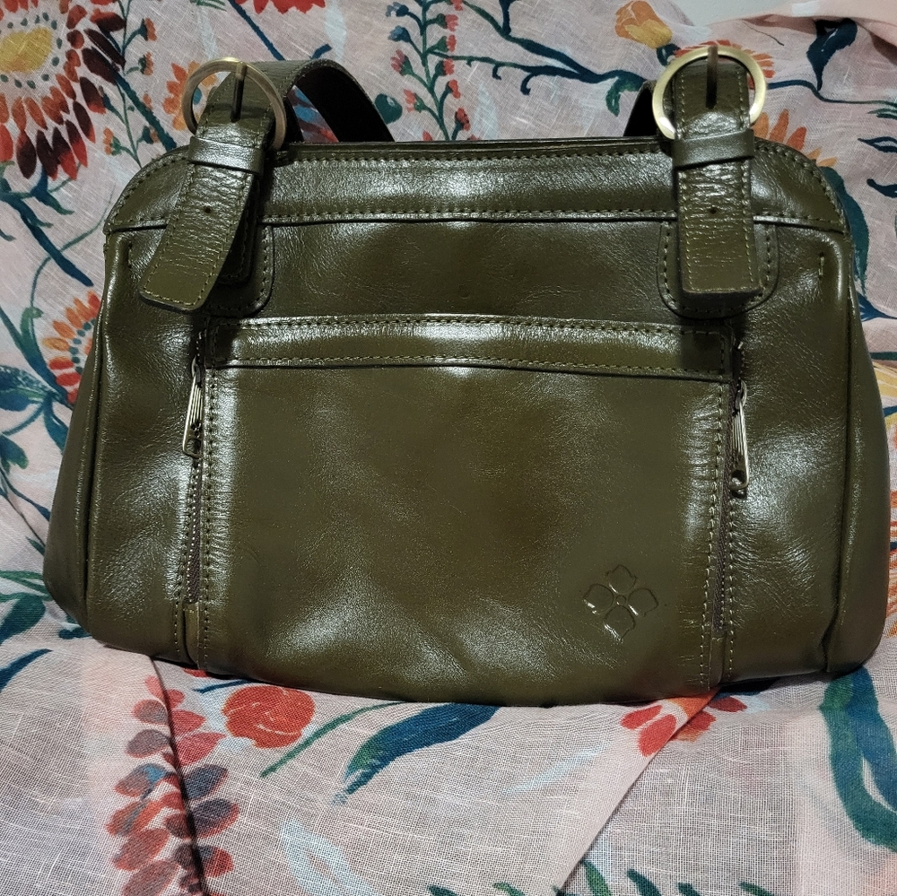 Patricia Nash Olive Green Shoulder Bag GUC